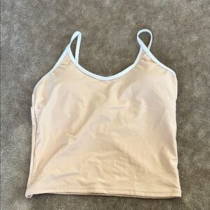 Women’s Cream Swim Cami with White Trim